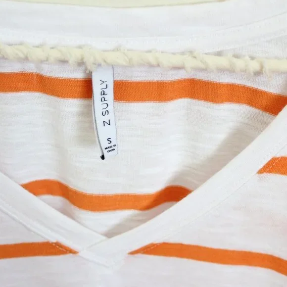 Z Supply The Vienna Striped V Neck Tee - Picture 5 of 5